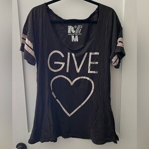 Rebel yell dark grey Tshirt give love size medium